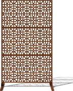 veradek corten steel privacy screen set with stand, main product view