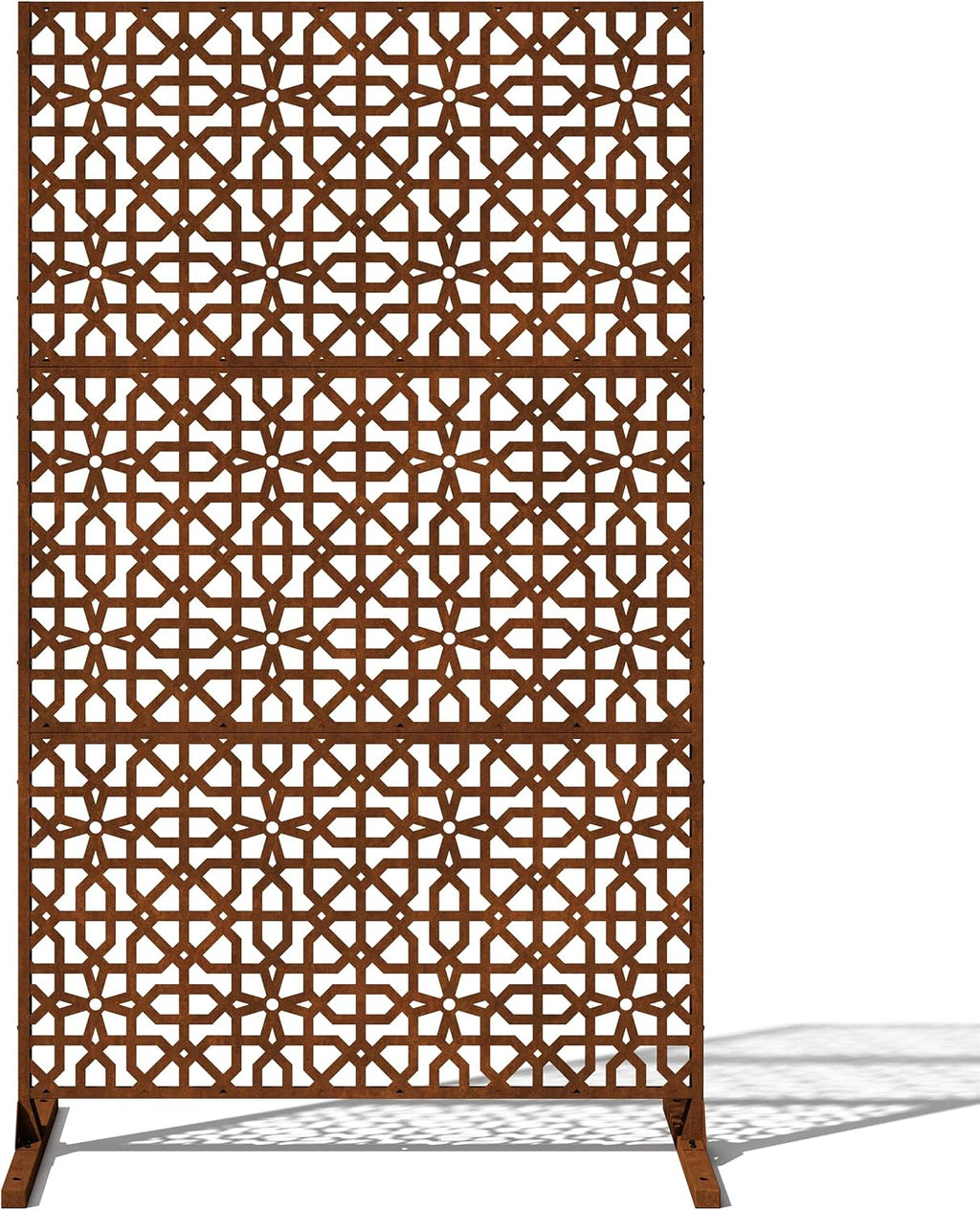 veradek corten steel privacy screen set with stand, main product view
