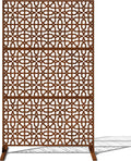 veradek corten steel privacy screen set with stand, main product view