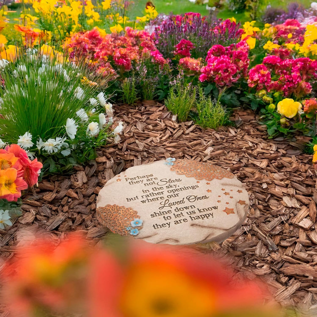 Pavilion Gift Company - Stars in the Sky - Garden Stone Bereavement Grief Loss Memorial Remembrance Loved Ones Home Garden Decor Keepsake