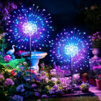 hpufkot solar garden lights outdoor,waterproof garden, 2pc 200, main product view