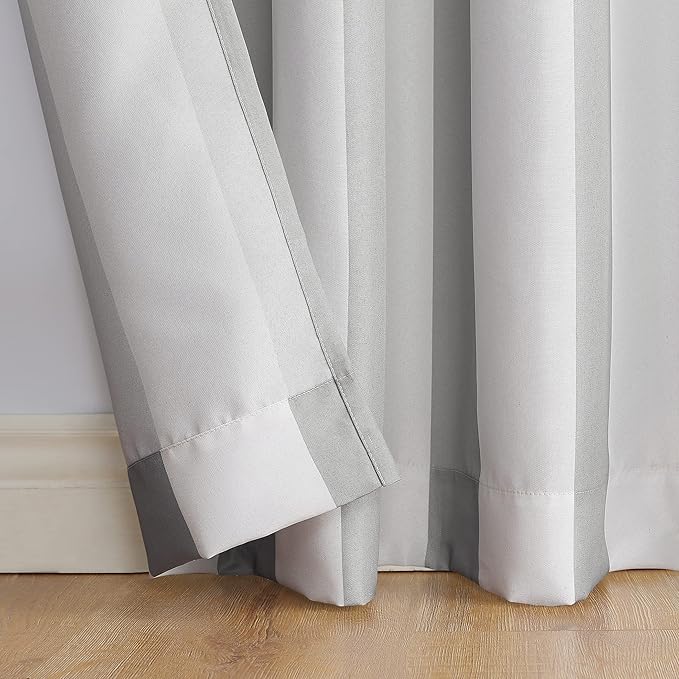 Sun Zero Valencia Cabana Stripe Indoor/Outdoor UV Protectant Energy Efficient Grommet Curtain Panel Pair, 54" x 108, 2-Pack
