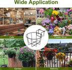 tqvai adjustable hanging railing planter for 1.89 to showing dimensions