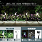 SOLPEX Solar Garden Lights Outdoor, 6 Color 12 Pack Stainless Steel Led Pathway Lights,Halloween/Christmas Solar Decorative，Christmas Decor for Patio, Lawn, Yard,Landscape and Walkway