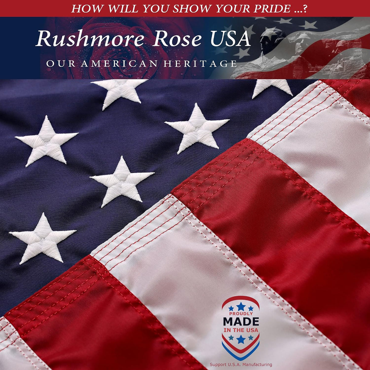 large american flag for outside 6x10 american flag, main product view