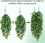 Waipfaru 8Pcs Fake Hanging Plants 2.7ft Fake Plants UV Resistant Fake Vines Artificial Decor for Indoor Outdoor Party Wall Porch Wedding Decoration