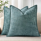 decoruhome chenille decorative throw pillow covers 20x20 set, main product view