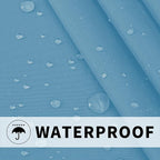 Easy-Going Outdoor Patio Curtains Detachable Tab Top Windproof Weatherproof Curtain for Cabana, Porch, Pergola and Gazebo, Tab Bottom Drape, 2 Panels, 110W x 108L inch, Sky Blue