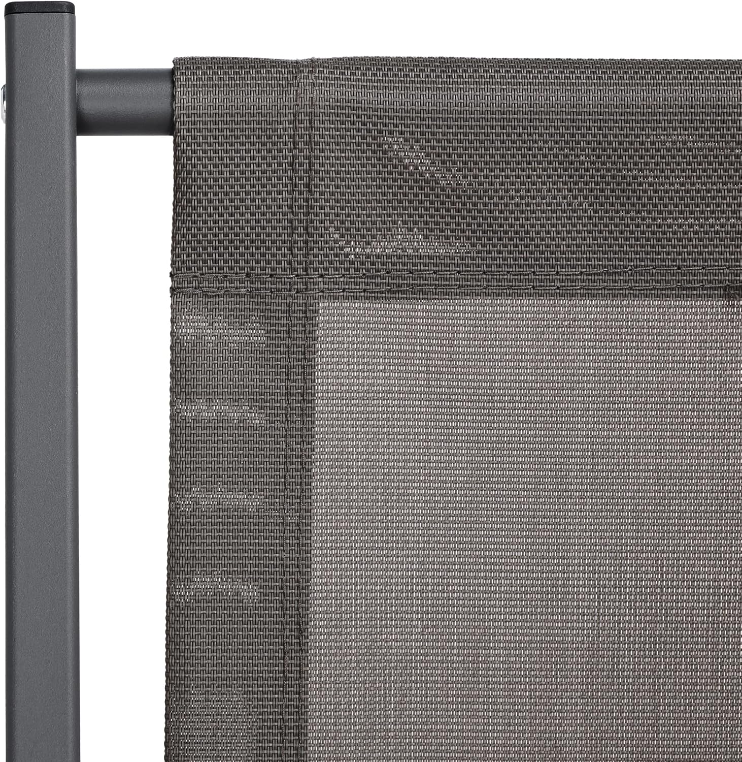 SAFAVIEH Outdoor Collection Breslin Grey/Grey Adjustable Folding Sling Chair Set of 2 (Fully Assembled)