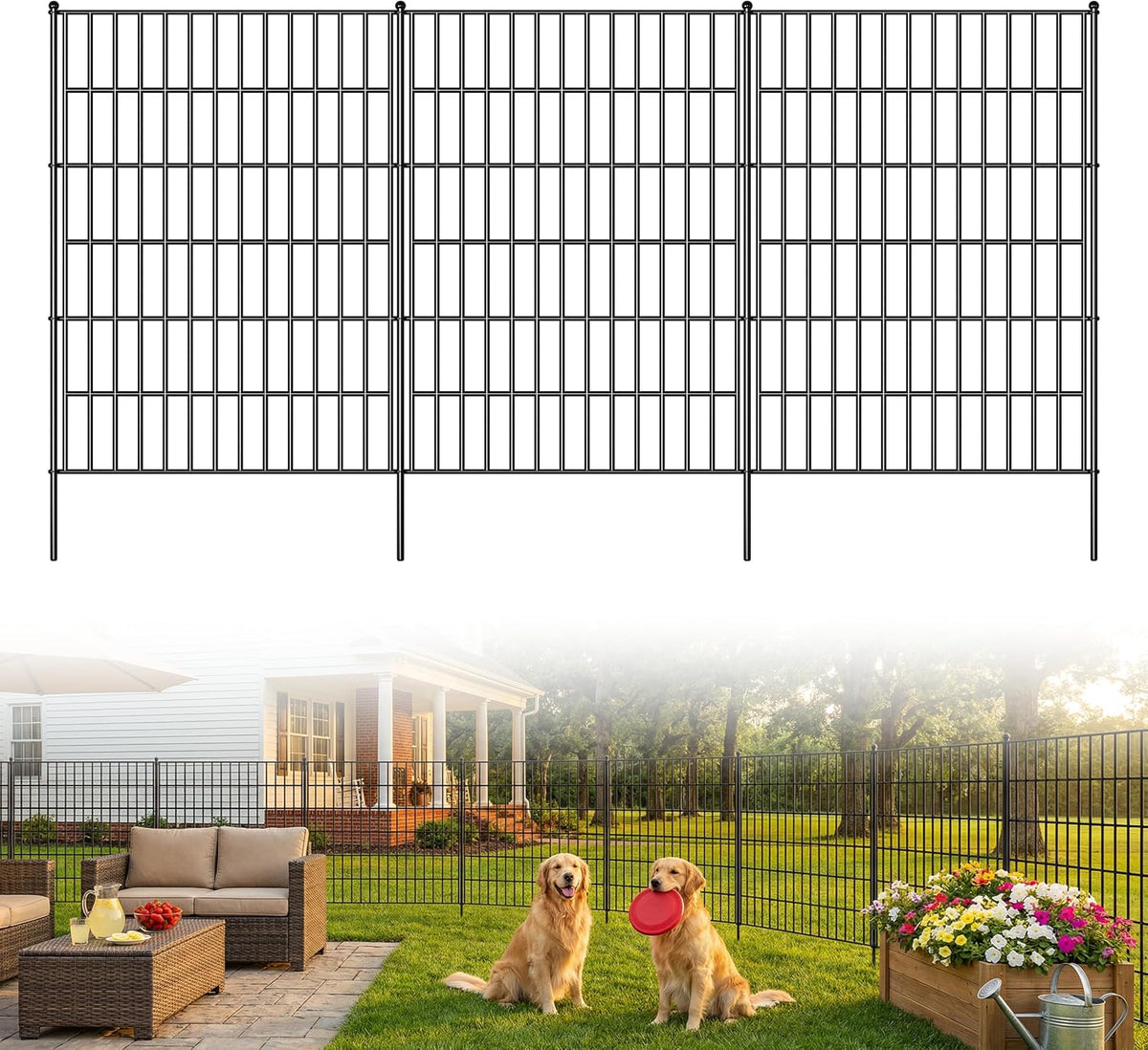 toolterritary 10 panels no dig decorative garden fence, main product view