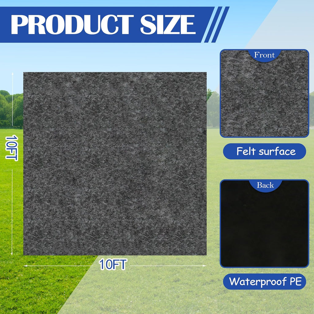 ogrmar 10x10 ft outdoor storage shed mat waterproof, close-up detail