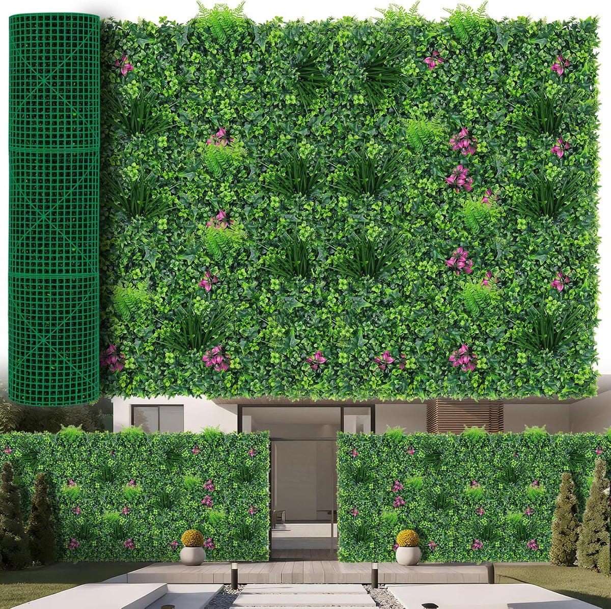 yangrass artificial grass wall roll with mint leaves,60x120, main product view
