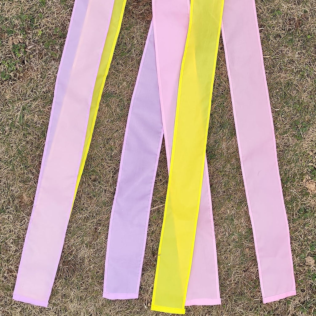59 Inch Easter Egg Chick Windsock for Spring Garden Decorations Durable Hanging Wind Sock for Home Party Farmhouse Yard Outdoor Hanging Wind Socks Décor