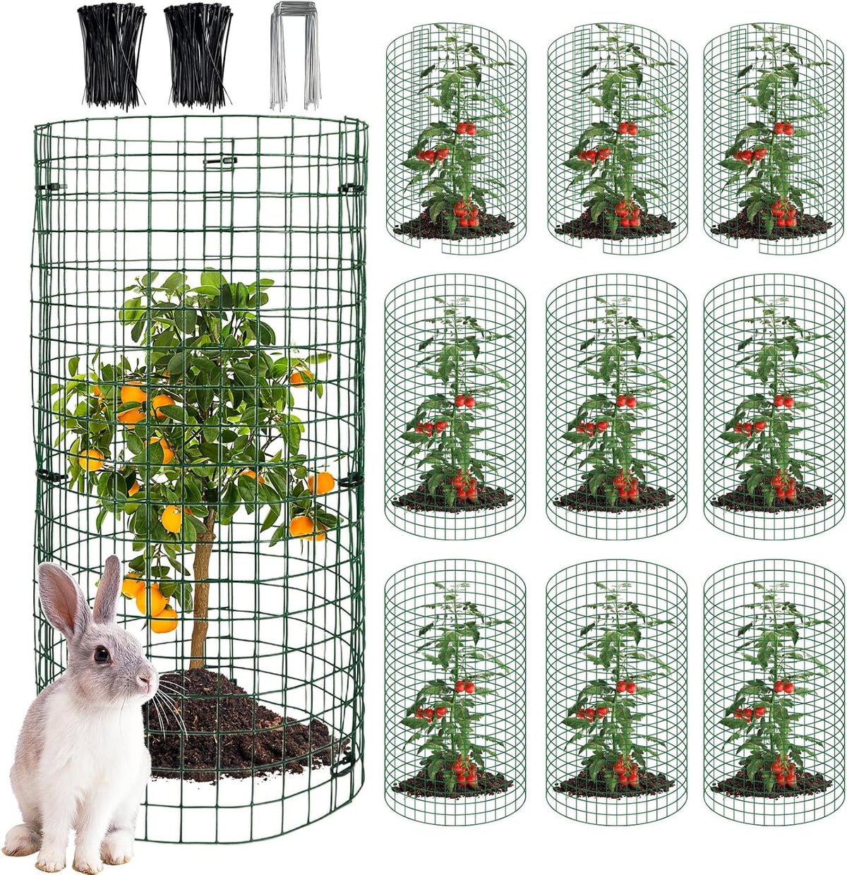 10 sets 20"x 12" wire plant protector from, main product view