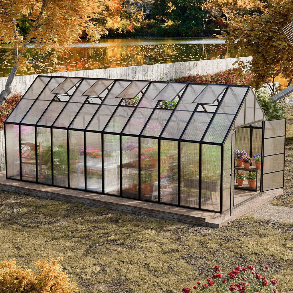 28x10x10 ft large greenhouse for outdoor with transparent, main product view