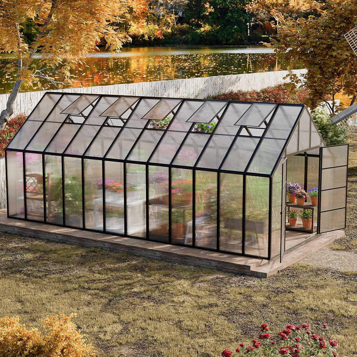 28x10x10 ft large greenhouse for outdoor with transparent, main product view