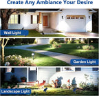 Solar Lights Outdoor Waterproof IP65,6500K Super Bright LED,2 Lighting Modes, Solar Powered Yard Garden Solar Spot Lights for Flag Landscape Auto On/Off-2 Pack