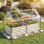 s afstar 3-in-1 raised garden bed with greenhouse, main product view