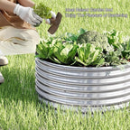 4 Pack 3x3ft Round Galvanized Raised Garden Bed Outdoor, Metal Garden Bed for Vegetables, Above Ground Garden Box for Flower, Steel Raised Beds for Gardening - 3ftx3ftx10inch