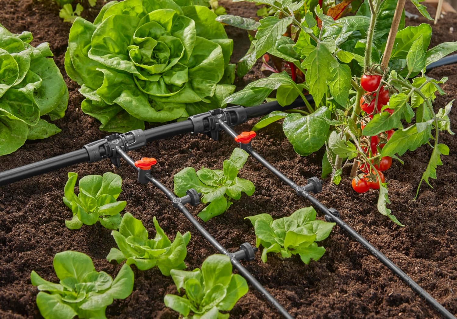 Gardena Micro-Drip-System Inline Drip Head, Pressure-equalising: Drip Head for Automatic Irrigation System, for Rows of Plants with Different Pot Heights, Simple Connection Technology (13312-20)