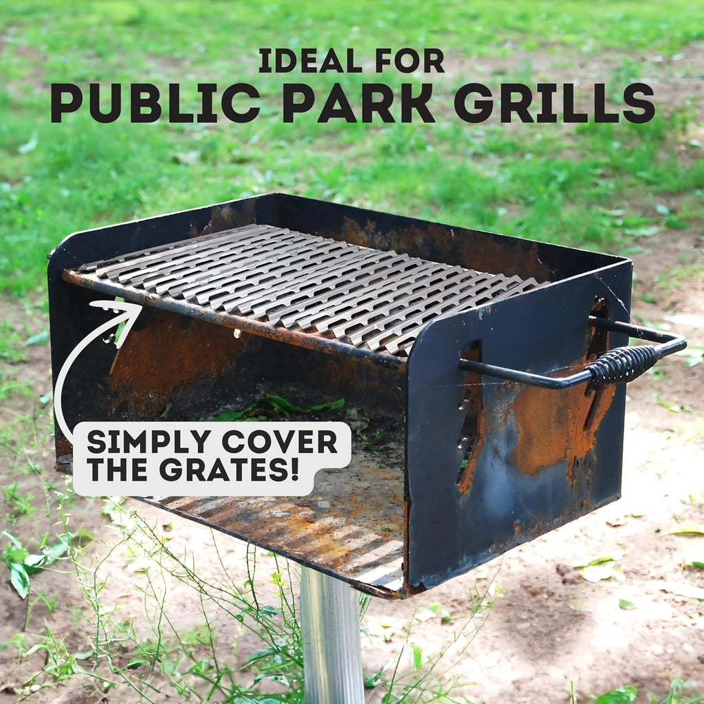 Disposable Aluminum Grill Liners & Grill Toppers | Heavy-Duty, Tear & Heat Resistant BBQ Foil Sheets | Perfect for Public Park Grills, Outdoor BBQ, Camping & Tailgating | 12 x 20 Size, 10-Pack