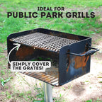 Disposable Aluminum Grill Liners & Grill Toppers | Heavy-Duty, Tear & Heat Resistant BBQ Foil Sheets | Perfect for Public Park Grills, Outdoor BBQ, Camping & Tailgating | 12 x 20 Size, 10-Pack