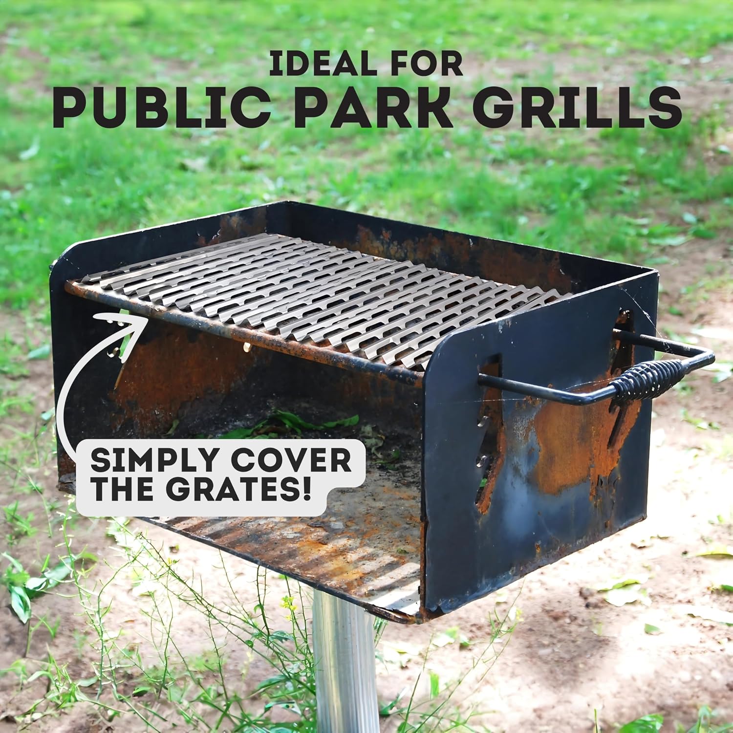 Disposable Aluminum Grill Liners & Grill Toppers | Heavy-Duty, Tear & Heat Resistant BBQ Foil Sheets | Perfect for Public Park Grills, Outdoor BBQ, Camping & Tailgating | 12 x 20 Size, 10-Pack