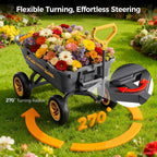 cammoo 10-in no-flat tires 900lb garden dump cart, view 9