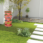 5-Tier Vertical Garden Tower Stackable Planter for Strawberries, Flowers, Vegetables & Herbs 2-Pack