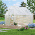 6'x11' aluminum-framed polycarbonate greenhouse, heavy duty polycarbonate greenhouse, main product view