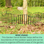 shoplala decorative fence (20 panels) 13in(l) x 16.5in(h) showing dimensions