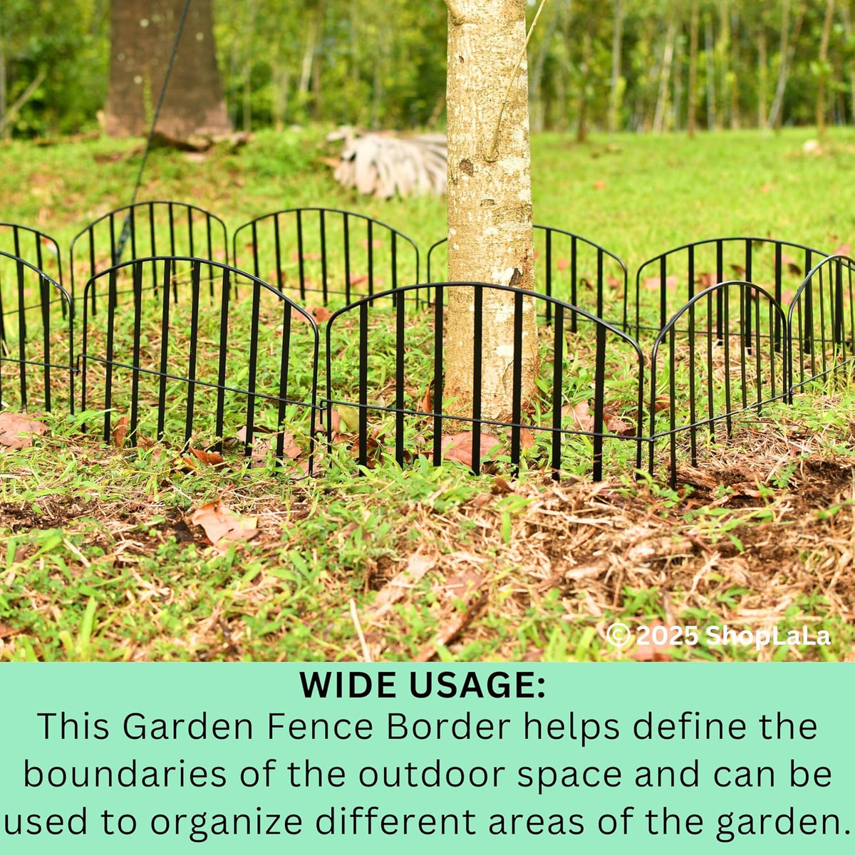 shoplala decorative fence (20 panels) 13in(l) x 16.5in(h) showing dimensions