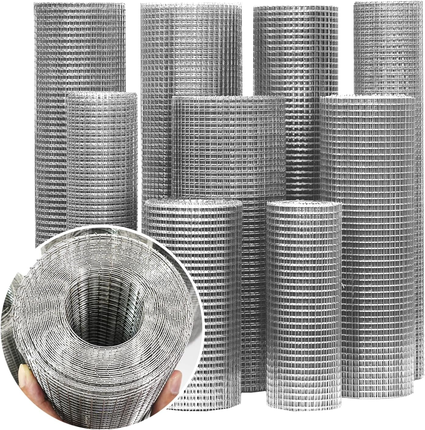 304 Stainless Steel Hardware Cloth 1/4" Large Size 23 GA 24in×49ft Roll | stainless hardware cloth 304 rust resistant heavy duty easy to cut