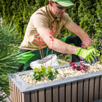 Relaxdays Marble Gravel, 5 kg, Decorative Stones, Pebbles, Garden Pebbles, Flower Pot, Grave, Decorative Gravel, White, Marble, 15-25 mm