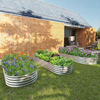 2PCS 8x2x1ft Galvanized Metal Raised Garden Bed Kit,Outdoor Planter Box Vegetables,Flowers,Herbs Durable Rust-Resistant Patio Gardening Beds
