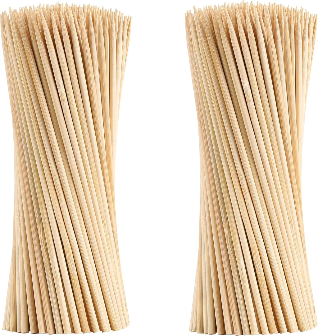 1000 PCS Bamboo Skewers, 6 Inch Food Sticks for Appetizers Fruit Kebabs | Natural Mini Wooden Skewers for Barbecue Grilling Burger Sausage, Cocktail Picks for Drinks, Long Toothpicks Tooth Picks