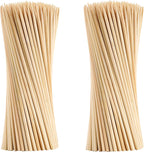 1000 PCS Bamboo Skewers, 6 Inch Food Sticks for Appetizers Fruit Kebabs | Natural Mini Wooden Skewers for Barbecue Grilling Burger Sausage, Cocktail Picks for Drinks, Long Toothpicks Tooth Picks