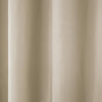 TOWN & COUNTRY BASICS Cabana Solid Heavyweight Indoor Outdoor Curtains, Light Filtering Opacity with Grommet Top, Water Repellent, 2-Pack Set, 54"x108", Taupe