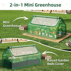 superlele 6x3x3ft mini greenhouse with 2 large zipper showing dimensions