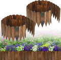 rustic pine wood garden fence - 13.2ft total, main product view