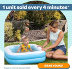 3-in-1 Inflatable Baby Pool, Bathtub & Ball Pit for Toddlers 1-3, Patented Safety Secure Grip Handles, Soft Floor & Drain - Summer Water Toys, First Birthday Gifts, Kiddie Pool for Ages 1 2 3, 34"x10"