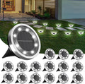 incx 16pack solar ground lights outdoor, 8 led, main product view