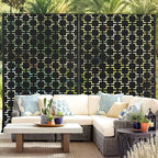 Outdoor Privacy Screen,72" H×47" W Metal Privacy Screen, Freestanding Privacy Fence Panels for Patio