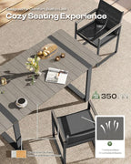 Outdoor Dining Chairs Set of 2, Aluminum Patio Dining Chiars with Textilene Mesh, 2 Piece Outdoor Chiars for Garden, Backyard, Deck (Gray)