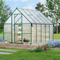 8'x10' aluminum-framed polycarbonate greenhouse, heavy duty polycarbonate greenhouse, main product view
