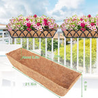 Y&M 4pcs 24“ Through Coco Liners Coconut Fiber Liner, Pre-Formed Replacement 24'' Coco Liner for Window Basket