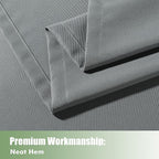HolidayIdeas Outdoor Curtains for Patio Waterproof, 8 Panels - 54x84 Inches - Weatherproof Privacy Outsides Curtains for Cabana Porch Pergola, Sunlight & UV Blocking (Grey, Grommet Top)