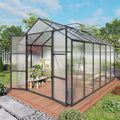 greenhouse for outdoors 8x12x7.8ft, polycarbonate greenhouse with stronger, main product view