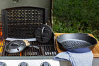 Lodge Pre-Seasoned Cast Iron Rectangle Grill Topper, 15 Inches | Protects Food from Falling Through the Grate, Cast Iron Grill Pan for Use Over Open Flame, Made in USA