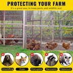 Hardware Cloth 1/2 inch 48 x 100 ft Heavy Duty Black Chicken Wire Fencing 19 Gauge Vinyl Coated Welded Wire Mesh Roll PVC Hardware Cloth Chicken Wire Fencing Garden Fence Tree Guard